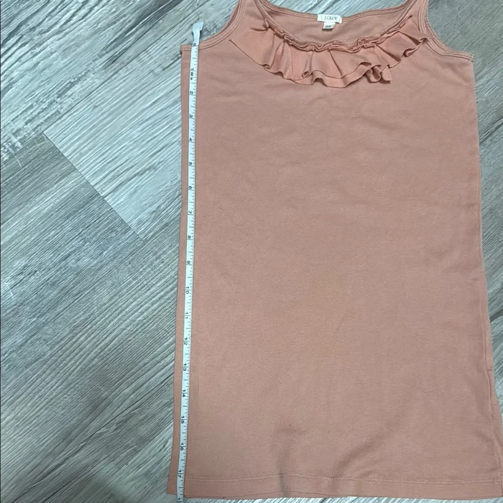 Women's J. Crew Pink Ruffle Tank Top